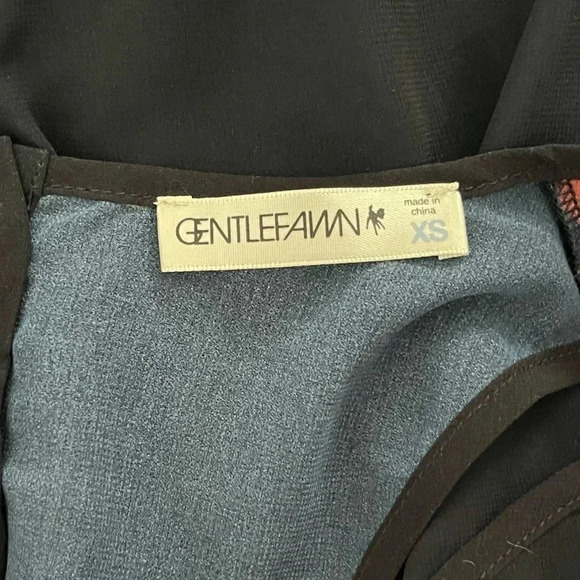 Gentle Fawn/ Sheer navy blue floral blouse/ Size US  XS - Picture 8 of 13